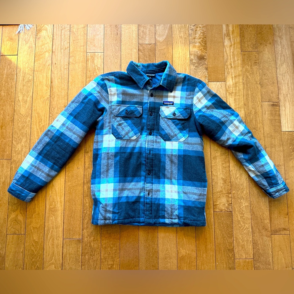 Men’s Patagonia Insulated Cotton Midweight Fjord Flannel shirt New Navy color